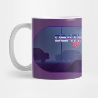 Death By Neon Album Mindwarp Banner Logo Design - Official Product - cinematic synthwave / horror / berlin school / retrowave / dreamwave t-shirt Mug